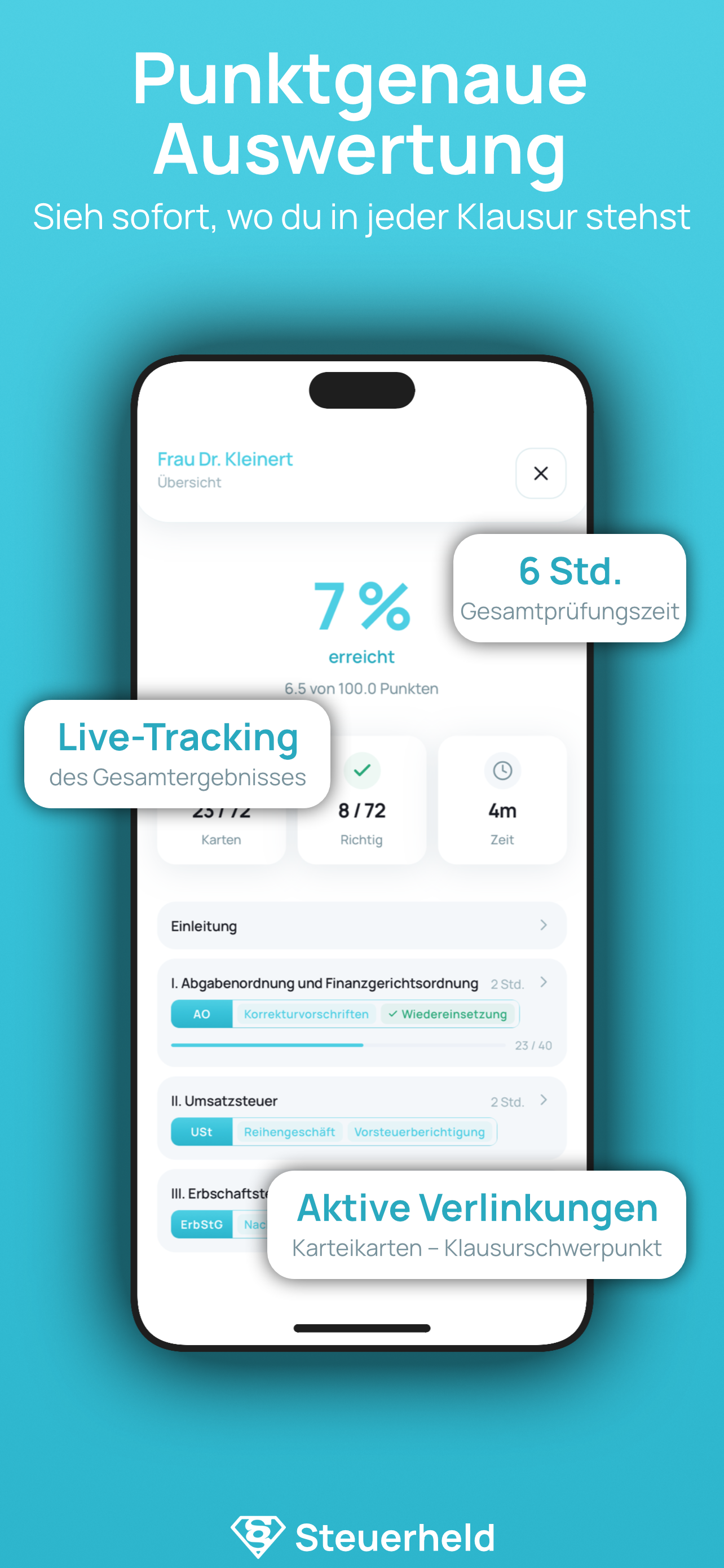 Punktgenaue Auswertung mit Live-Tracking